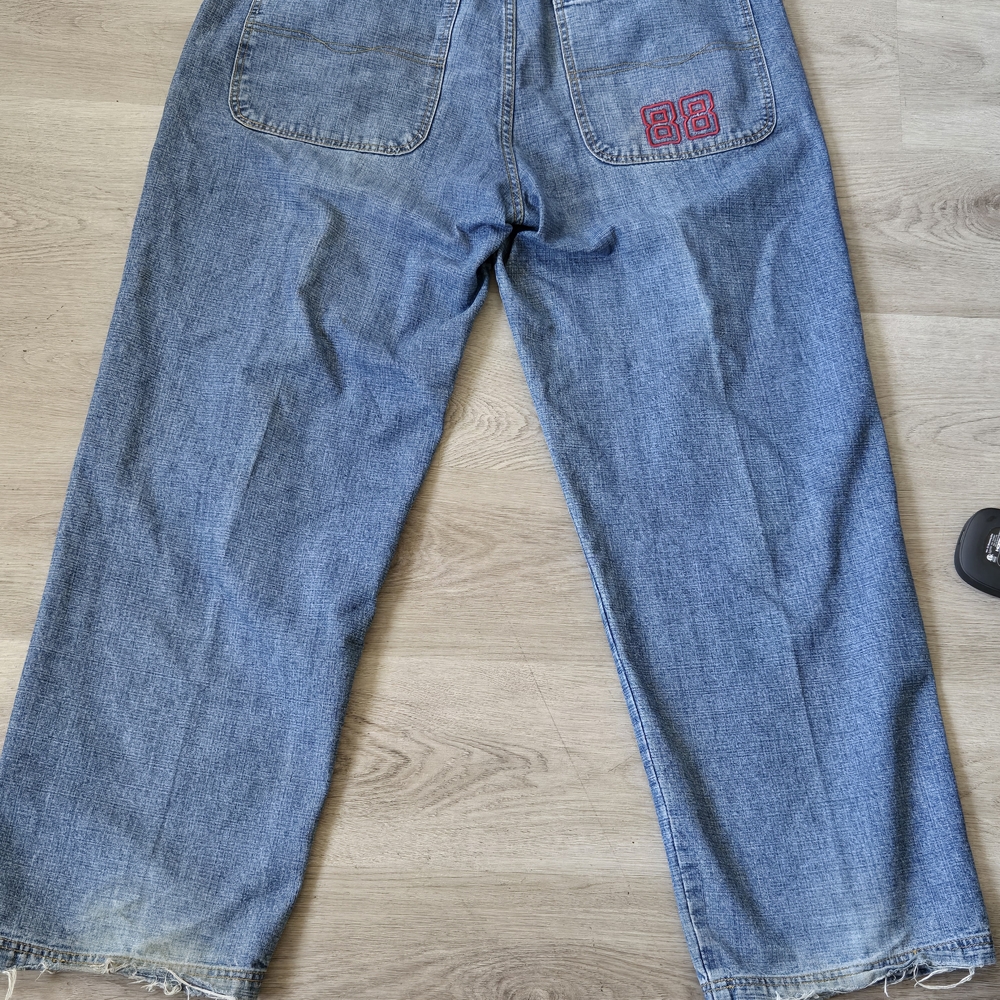 Machine Blue Relaxed Fit Jeans with Distressed Look - Picture 5 of 5